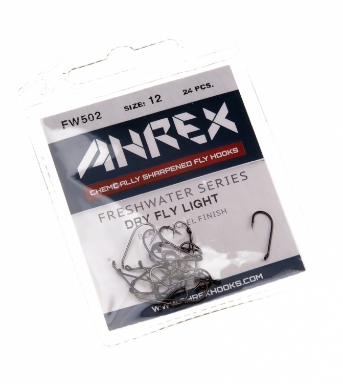 Ahrex Fw502 Dry Fly Light Barbed #16 Trout Fly Tying Hooks